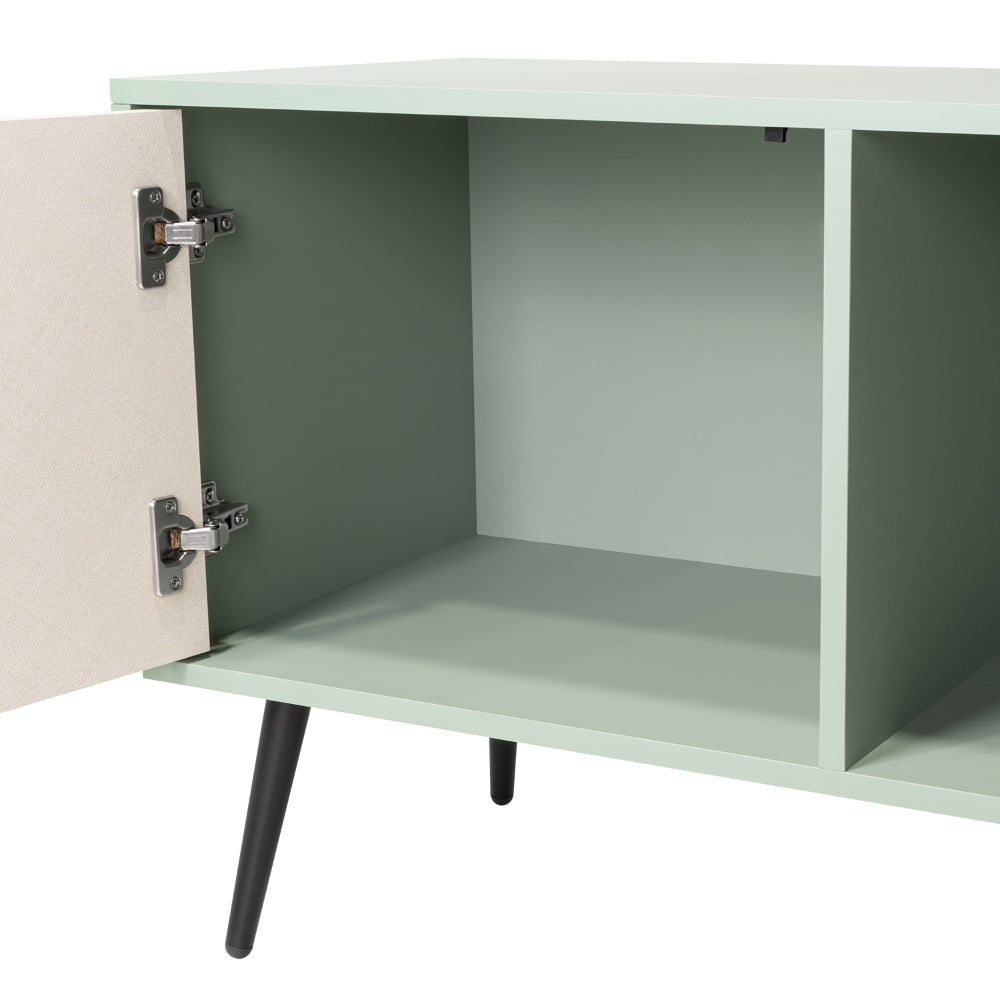 Mesa para TV Vulanno / Color Agave y Toquilla / con una puerta abatible